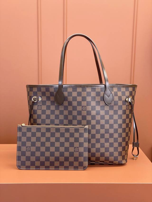 芯片版原厂皮 NEVERFULL 中号手袋 型号：N41358 材料：全钢五金，进口原厂面料 包装：全套原厂免税包装 尺寸：31x28x14CM