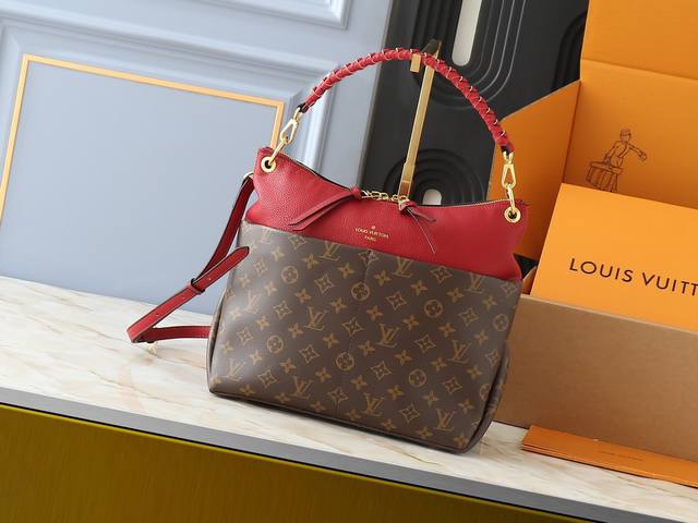 升级原版 M45522，43170 此款Monogram帆布材质 全新风格的Melie手袋 时尚必备单品 Veau Cachemire 皮革材质 全皮压花编织手