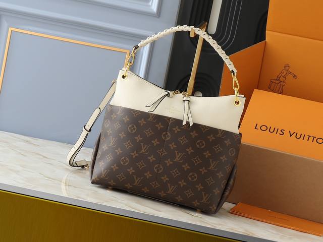 升级原版 M45522，43170 此款Monogram帆布材质 全新风格的Melie手袋 时尚必备单品 Veau Cachemire 皮革材质 全皮压花编织手