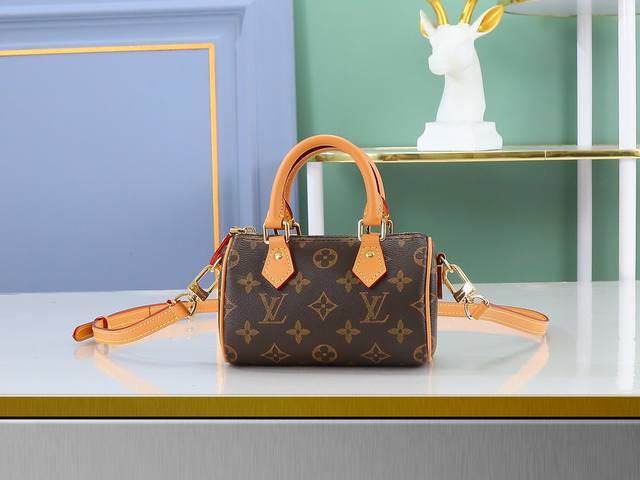 动态芯片 顶级原单 M81085 本款Nano Speedy 手袋以经典的Monogram帆布制成的Nano Speedy手袋，散发极致女人味，是您携带日常用品