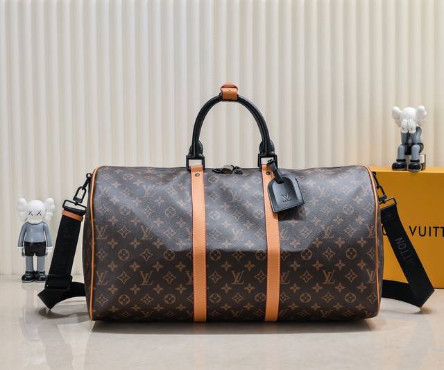 独家实拍-升级版 M46703 M41416 本款 Keepall BandoulièRe 45 旅行袋以 Monogram Macassar 涂层帆布引入经典