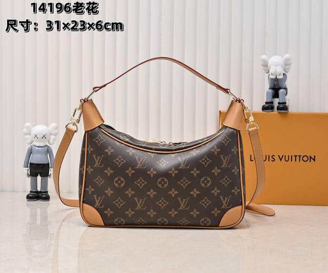 升级原版 M14196老花 男女通用款2025早春软皮系列牛角Hobolv牛角包一直以来都是时尚界的经典之作，而中古Lv斜跨单肩包更是备受追捧 中古Lv斜跨单肩