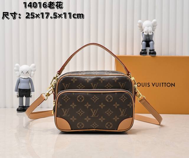 M14016老花 M14025全皮 顶级原单 动态变码 Nil 手袋时尚小巧，属于 Monogram Archive 系列，以 Monogram 涂层帆布制作包