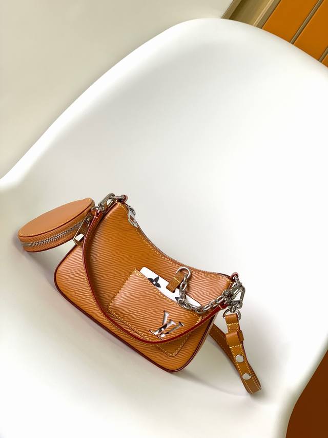 M20999米白 M20998黑色 M21091玫红 顶级原单 Marellini 手袋选用路易威登标志性的 Epi 皮革，将 Marelle 手袋的灵动元素融