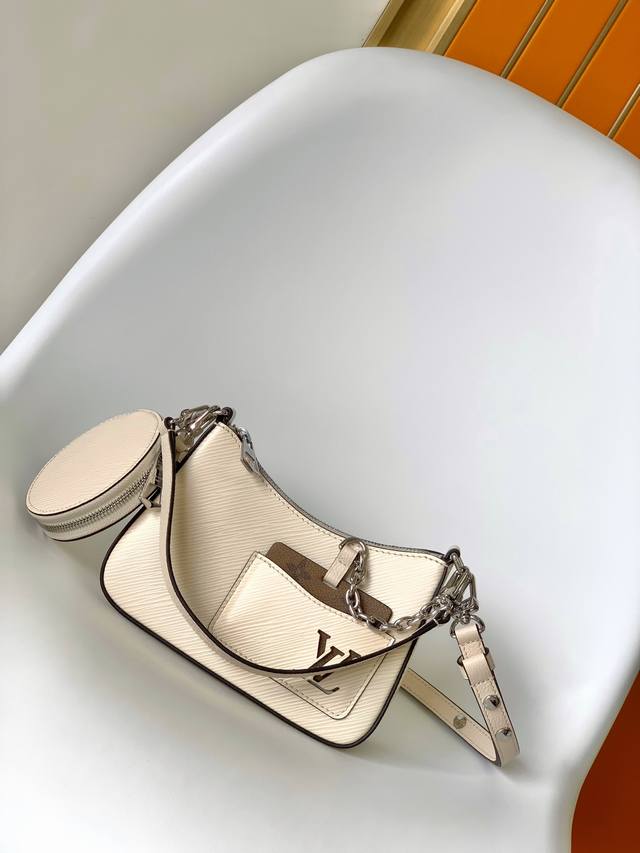 M20999米白 M20998黑色 M21091玫红 顶级原单 Marellini 手袋选用路易威登标志性的 Epi 皮革，将 Marelle 手袋的灵动元素融