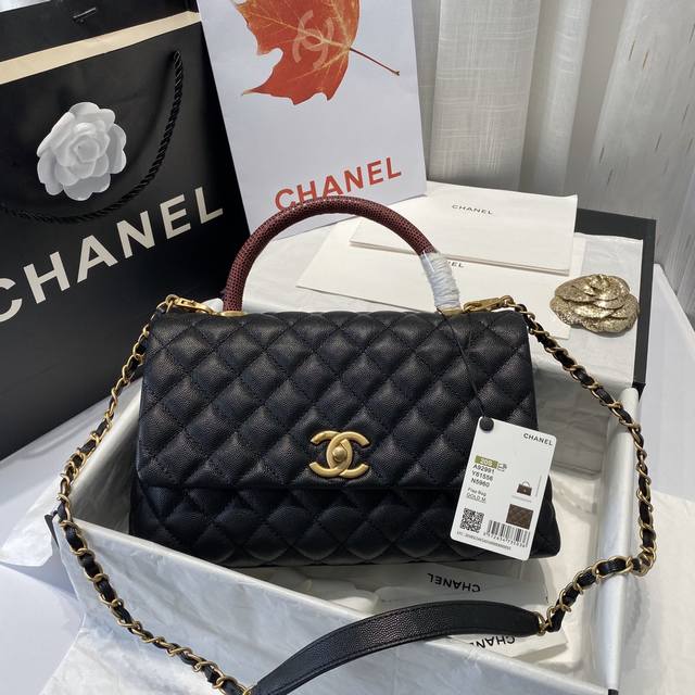 香奈儿Chanel 1：1对标专柜顶级 法国进口原厂Haas小牛皮 Chanel Coco Handle 鱼子酱以Coco小姐命名的爆款，依旧是时尚圈的热品可手 - 点击图像关闭