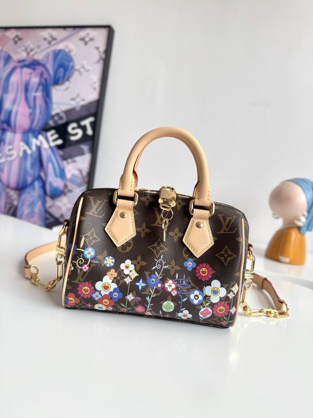 163C动态芯片配专柜包装』 海外原单M14175独家实拍！本款 Speedy BandoulièRe 20 手袋融合 Monogram 帆布和牛皮革饰边，再借