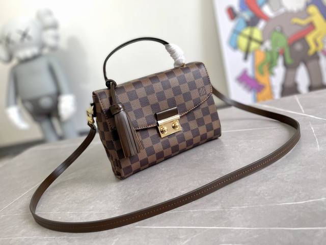 厂价 。 最高版本原厂皮顶级原单配专柜全套包装 顶原级单 复刻版94338 N41581 N50333 Croisette Damierlu Lv菲手格提邮差包