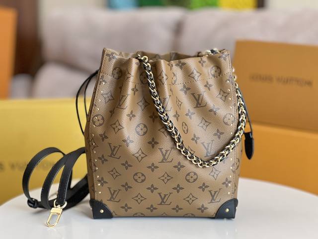 对版开发全钢五金变码芯片型号：M13324黄色老花桶包2025 Cruise 早春系列重绎经典 Noé 手袋，为 Trunk 家族再添新成员。Monogram