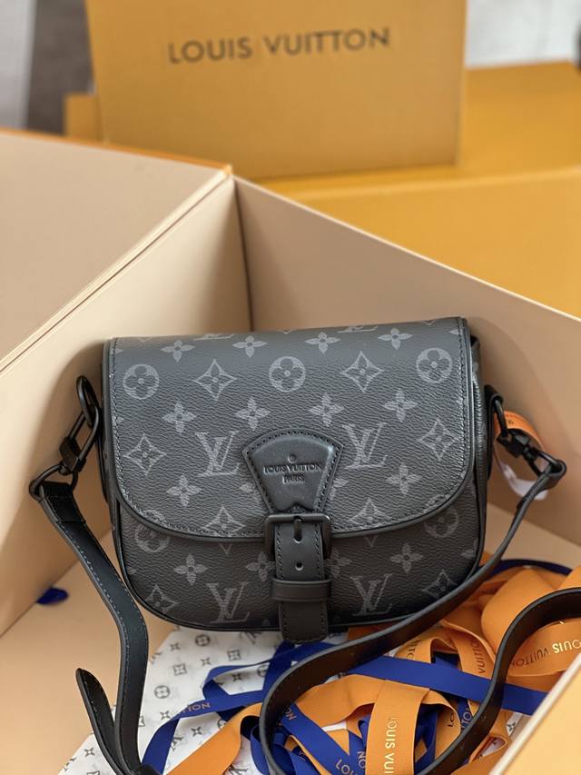 顶级原单变码芯片全钢五金 Montsouris 小号邮差包 M12519 黑花 本款 Montsouris 小号邮差包取材 Monogram Eclipse 帆