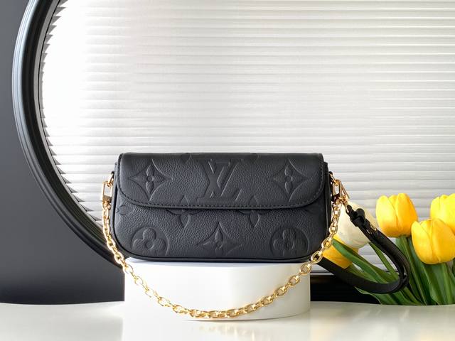 动态变码芯片 顶级原单加强版 M82210米白 M82154黑色 M82211灰色Wallet On Chain Ivy 手袋于 Monogram Emprei