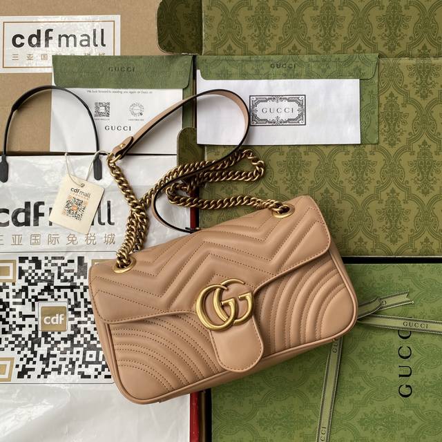 原厂皮配 Cdfmall三亚免税店手提袋 令人欲罢不能的Gucci美包你收了吗？ Gg Marmont系列，优雅精巧的设计可是俘获了不少少女的芳心！ 同时也是全