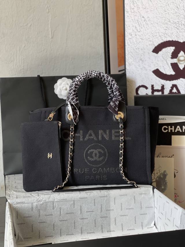 顶级货_ 法国高端定制品 Chane1 Classic Bag 3257# 年早春新色～Chane1 沙滩牛仔帆布包。专柜同步更新 结合一切经典的旅游购物袋系列