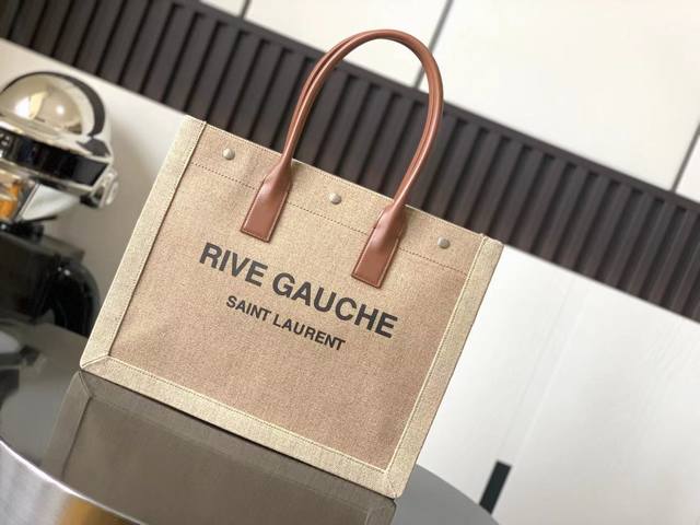 该尺寸无包装 Rive Gauche Tote Bag，左岸购物袋，从定制麻布料到五金在到丝印，每一个细节我都要求完美！Zp购入开模定制，说真的，这是我遇到过最