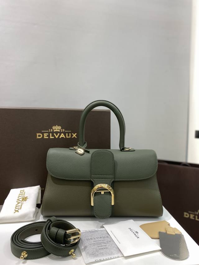 顶级 原单 Delvaux Brillant Togo皮 比利时皇家御用品牌 配套可调节肩带，镜子及小挂饰。羊皮内里～ 尺寸：28*8*15.5 - 点击图像关闭