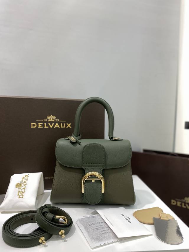 顶级 原单 Delvaux Brillant Togo皮 比利时皇家御用品牌 配套可调节肩带，镜子及小挂饰。羊皮内里～ 尺寸：20*8*15.5 -