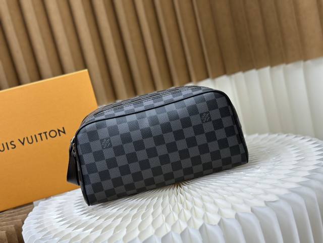 动态变码芯片 顶级原单 M46354 黑花 M46696蜡皮 N40127黑格 M44494老花 顶级原单 本款 Dopp Kit 盥洗袋选用 Monogram