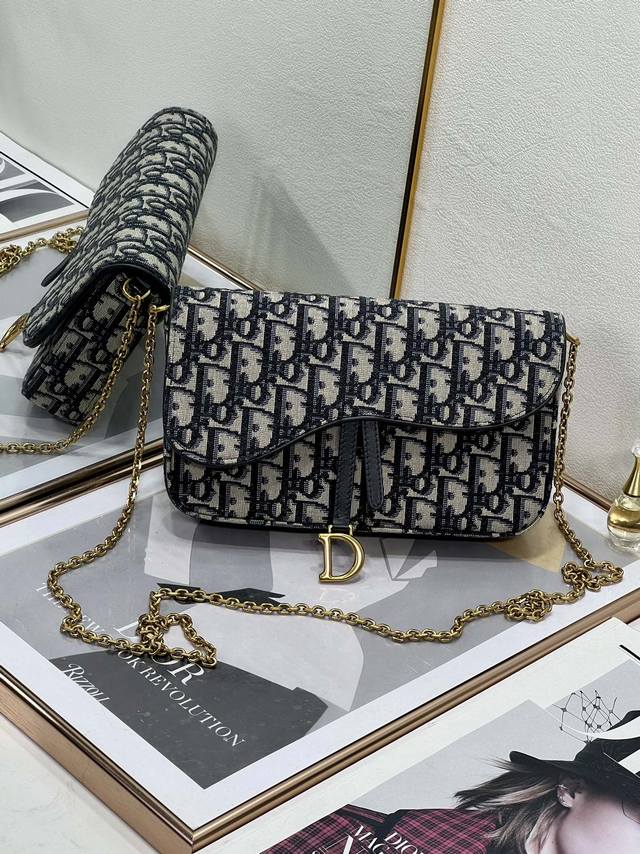 顶级 配全套包装 爆款回货 2045 Dir 链条包 21.5X12.5X3.7Cm