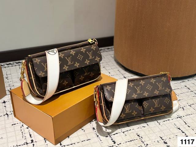 P180 配盒 Size：25*15Cm L家 老花骆驼包新款 时髦女孩不要错过哦！ 新款 老花Vibe预计是下一个爆款哦！ 配置织布肩带 长款皮肩带