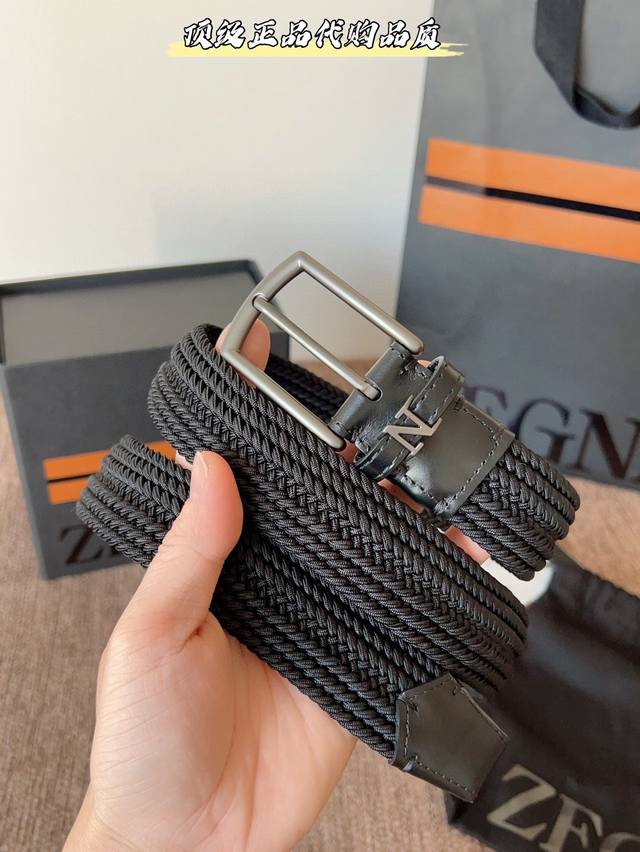 广州工厂P直发 杰尼亚 全新织物弹力腰带系列，舒适大方，时尚低调；以非凡技艺打造，兼具卓越品质与摩登风范；优雅和奢华现代风格令许多男士对杰尼亚 Zegna 十分