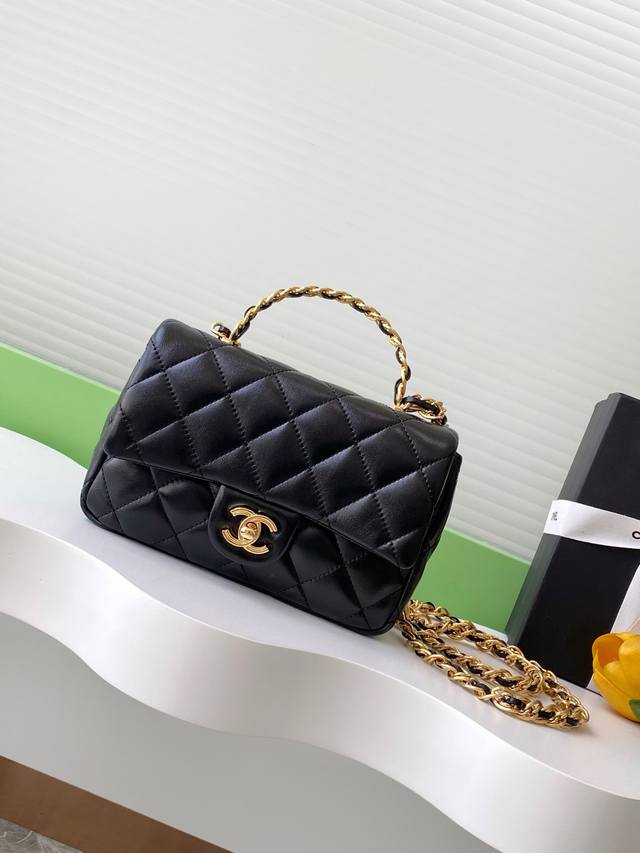 香奈儿Chanel 1：1对标专柜顶级 意大利进口Gr原厂小羊皮 Chane1 23K 手柄包 款号:As4023 尺寸:21*8*13Cm P：1400 配套