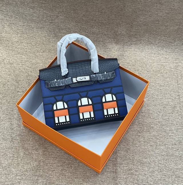 20Cm 25Cm910 30Cm980 铂金房子包 细节图 尺寸 20Cm 25Cm 30Cm 颜色 黑夜蓝