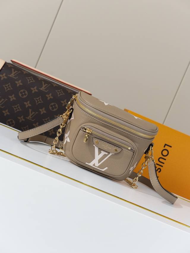 动态163C01芯片 M83219 杏丝印 顶级原单 独家背景实拍 本款 Mini Bumbag 手袋以 Monogram Empreinte 软粒面皮革呈现 动态163C01芯片 M83219 杏丝印 顶级原单 独家背景实拍 本款 Mini Bumbag 手袋以 Monogram Empreinte 软粒面皮革呈现