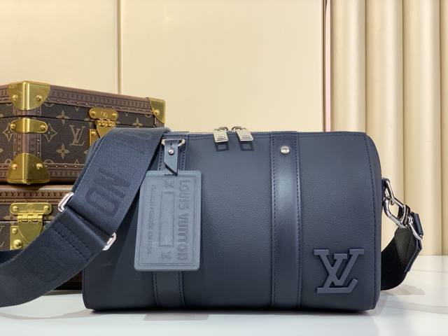 顶级原厂 City Keepall Aer 手袋 M57082 11602新蓝色 本款 City Keepall 手袋 Lv Aerogram 牛皮革点金属Lv