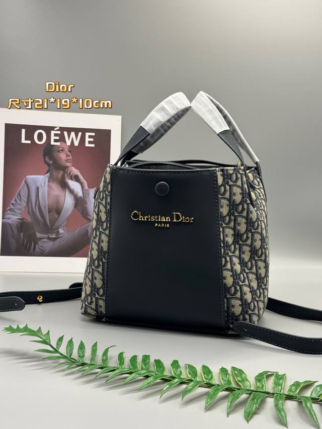 New Dior新款Signature 印花水桶包， 尺寸 21*19*10Cm 简直是队长级别的百搭时尚单品！ 设计感十足的印花图案， 包包的容量也很合适，日