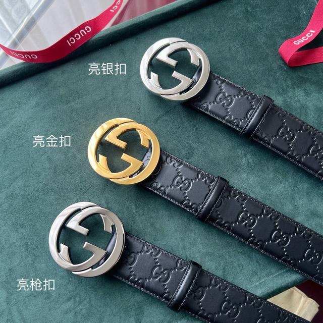 支持Nfc芯片扫描 品牌 :古奇 :配带全套原版包装 材质 : 进口牛皮搭配头层牛皮底，搭配18K钢扣 颜色 黑色， 规格 :3.8Cm 卖点 :皇家御用经典款