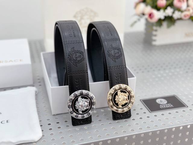 范思哲-纯牛皮 高档货 纹路清晰 手感超好 炸街 宽度:3.8厘米 配套美国Simon-全套包装 正品一致的吊牌全套包装 配纸袋 礼品盒 亲们下单一定备注腰围