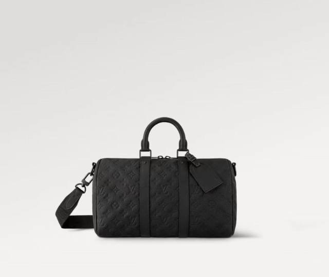 163C01 芯片 M46655 黑花M22765压花 顶级原单本款 Keepall BandoulièRe 35 手袋借 Monogram Eclipse 涂