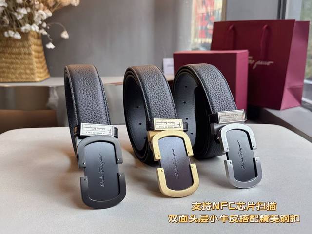 爆款菲拉格慕宽度：3.5新款原版搭配专柜新款18K原单钢扣扣头。 时尚百搭，追求高端 原版的品质，品味的体现，休闲高大上！ Iphone实物实拍， 上身效果超好