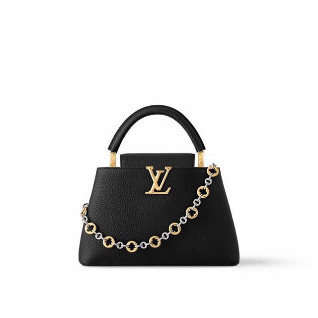 特级全钢 M12938白色金 M12938黑色金 本款Capucines迷你手袋出自Capucineschain On You系列，以柔软 Taurillon