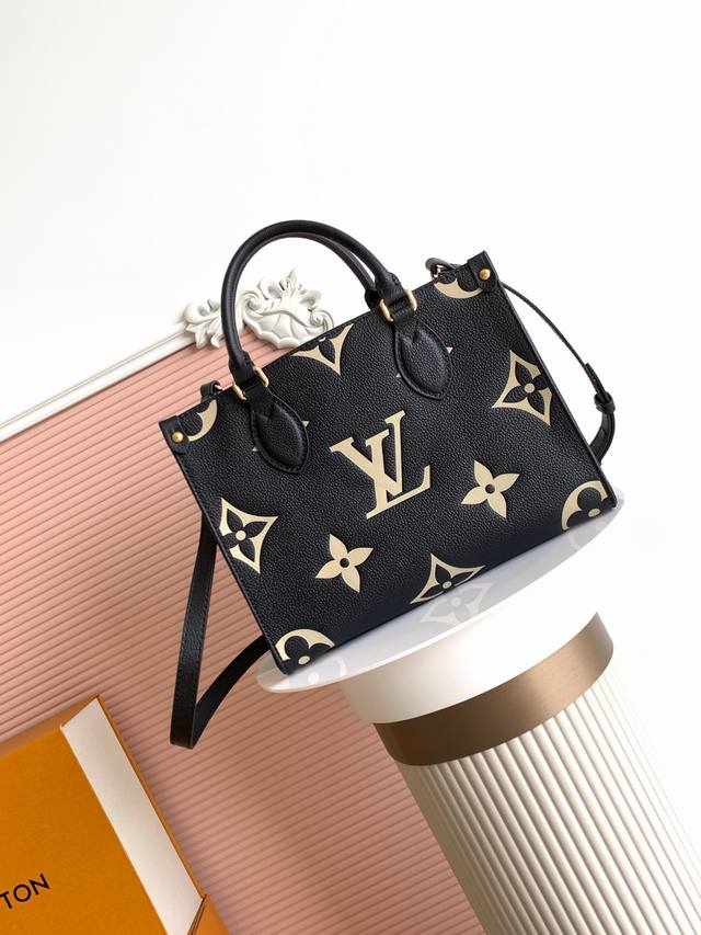 款号45659 头层牛皮 顶级原单加强版 163C01变码芯片 M45659黑印 M45779杏印 M45653黑色 本款 Onthego Tote 包将 Mo