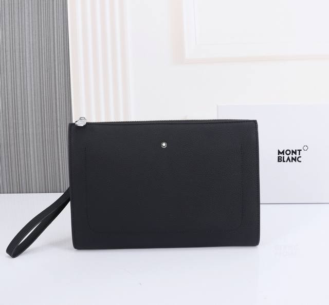 手包型号：1565-1#顶级原单货万宝龙专柜同款： 皮质手感超柔软，有内格加多卡位，专柜五金配件，配专柜盒子包装，尺寸：27X4X18