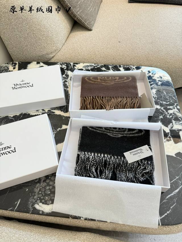 西太后羊绒围巾 Vivienne Westwood 新款土星围巾窄款