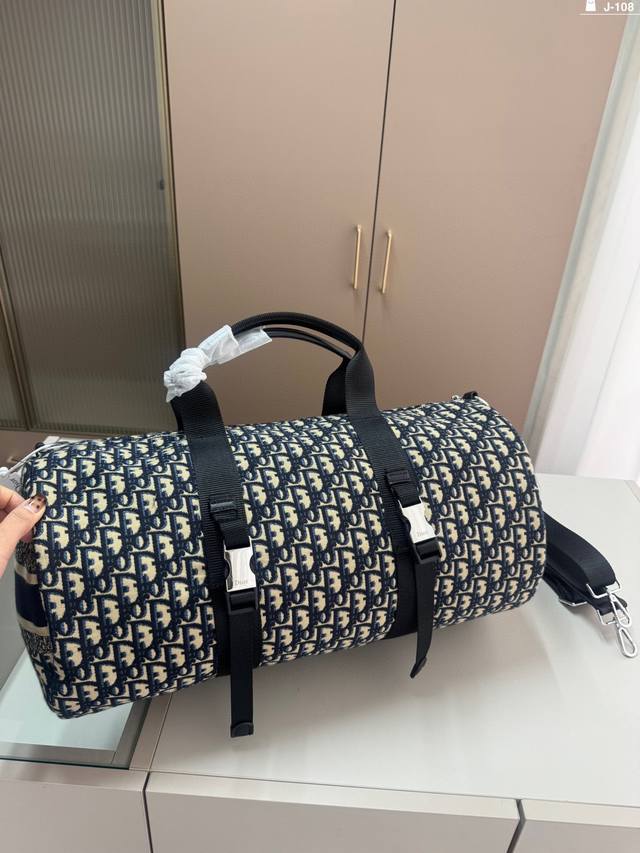 J-108尺寸45×23 刺绣布原单货旅行包Dior 迪奥 系列购物袋 新款女士帆布印花Logo Baby等众明星同款