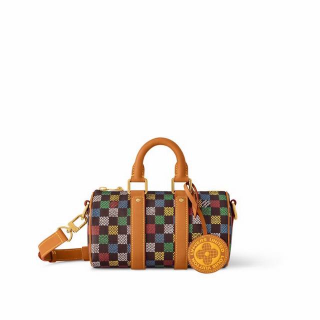 163C01 动态芯片 顶级原单M00148 M00105渐变格 枕头包 本款 Keepall 25 手袋取材 Monogram Eclipse Reverse