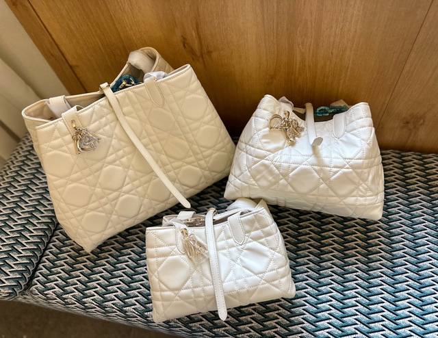 迪奥新款女包 快来选一个 Jisoo 智秀同款 Dior Toujours 经典藤格纹设计 超大空间容量内附零钱夹 手拎 腋下 Get~ 尺寸：23Cm 28C - 点击图像关闭