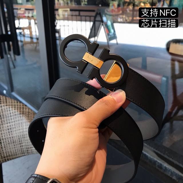 礼物首选ferragamo菲拉格慕 皮带将摩登设计与精湛的手工技艺完美结合 打造出风格华贵典雅，实用性和款式并重；3.5Cm宽 搭配最新原版真空电镀五金扣，不易 - 点击图像关闭