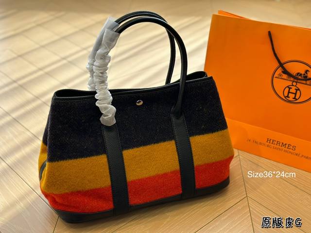 牛皮 定制logo版本出 花园包36*24 进口皮胚togo头层皮 油蜡线 高品质