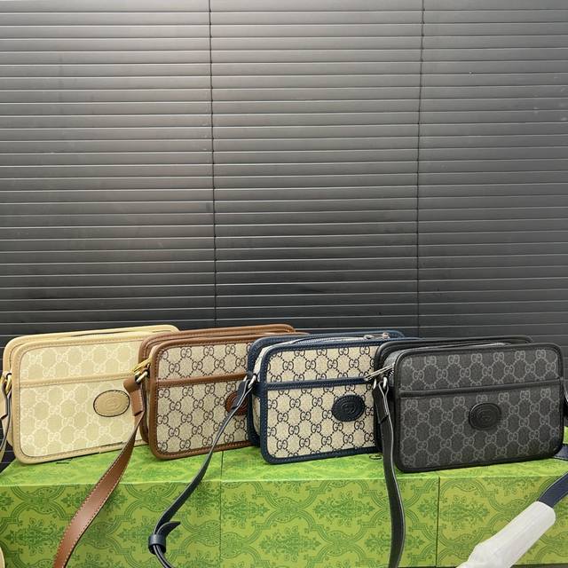 Gucci 古奇 互扣式双g迷你手袋 Gg相机包单肩包 吴磊同款 高版本 经典logo搭配原厂工艺材质 休闲百搭 采用精湛镶嵌细工，实物拍摄 配送防尘袋 折叠礼