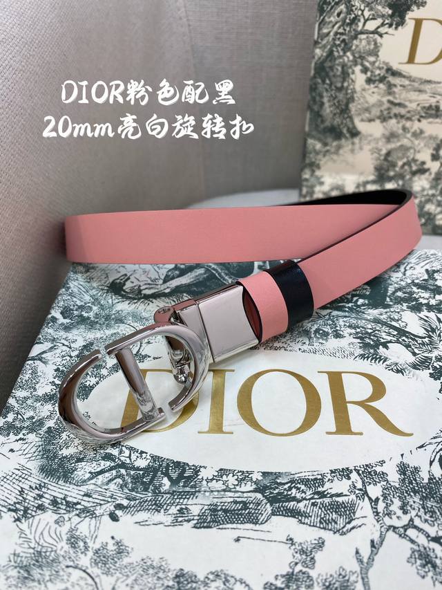 Dior -双面意大利进口头层小牛皮，搭配真空电镀亮面旋转纯铜扣，经典款式，专柜有售，市场顶级品质，支持验货 配送全套专柜包装，宽度 2.0Cm