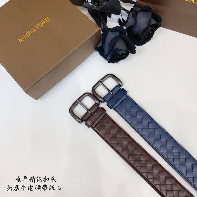 Bv葆蝶家 原单新品 带身采用雙面意大利進口原廠牛皮编织 非市场普通版本 百搭适合各种场合 扣头精品设计注意细节 3.8Cm Bv葆蝶家 原单新品 带身采用雙面意大利進口原廠牛皮编织 非市场普通版本 百搭适合各种场合 扣头精品设计注意细节 3.8Cm