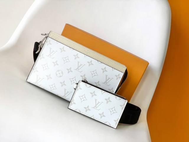 顶级原单M81124黑花 M30305橙色 M30935 白花 M30934蓝花Alpha Wearable 钱夹融合 Monogram Eclipse 帆布和