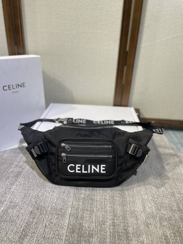 Celin 新品 全新Trekking系列腰包 全新Celin Trekking系列腰包 实用性设计彰显纯正户外质感 运动风黑色包身呼应同色系穿搭 款号：198